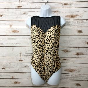 Pre-loved plus sized leopard print bathing suit
